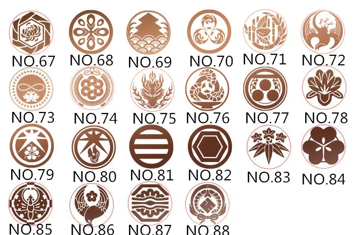 Japan toukenranbu Stamp Head 54 logo DIY Ancient Seal Retro Stamp Wax Seal High Quality DIY Scrapbooking wax stamp copper head
