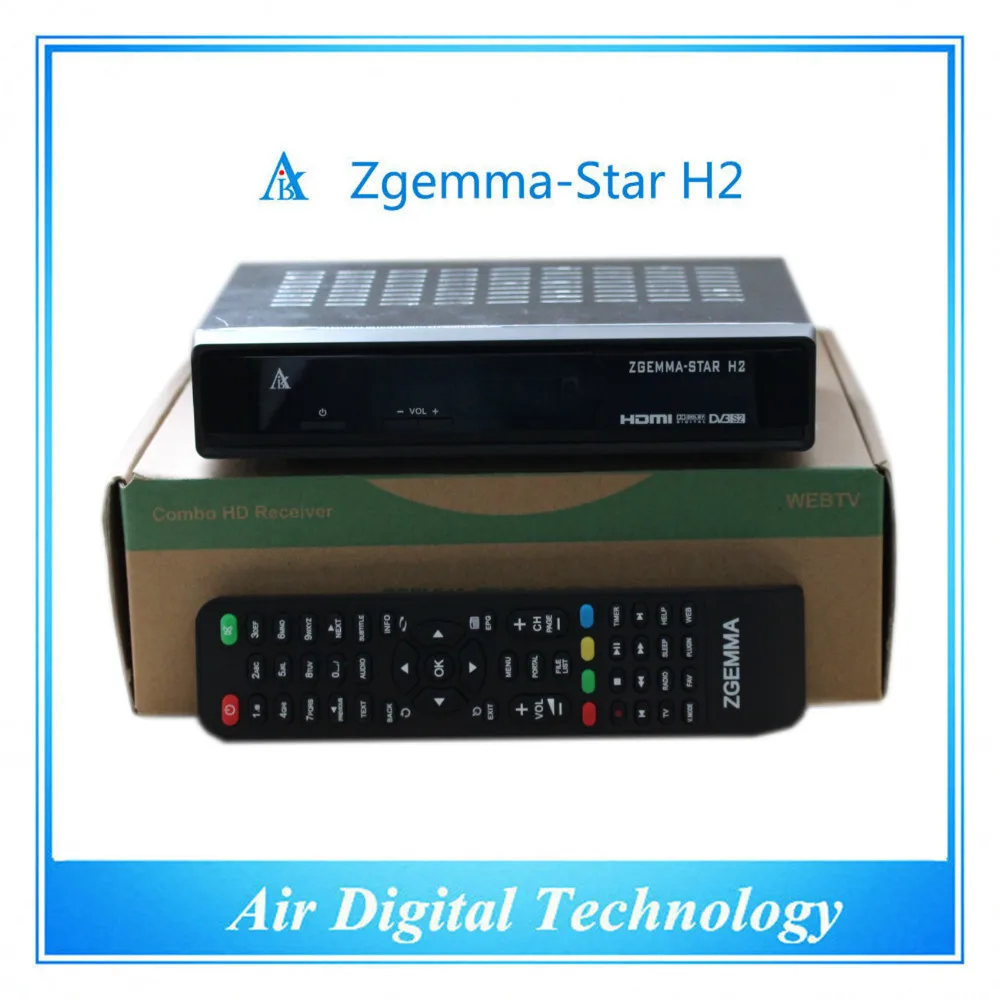 Full Channels Softwares Zgemma Star H2 FTA Satellite Receiver With Original Linux OS Enigma2 DVB-S2+T2/C Twin Sat Tuners