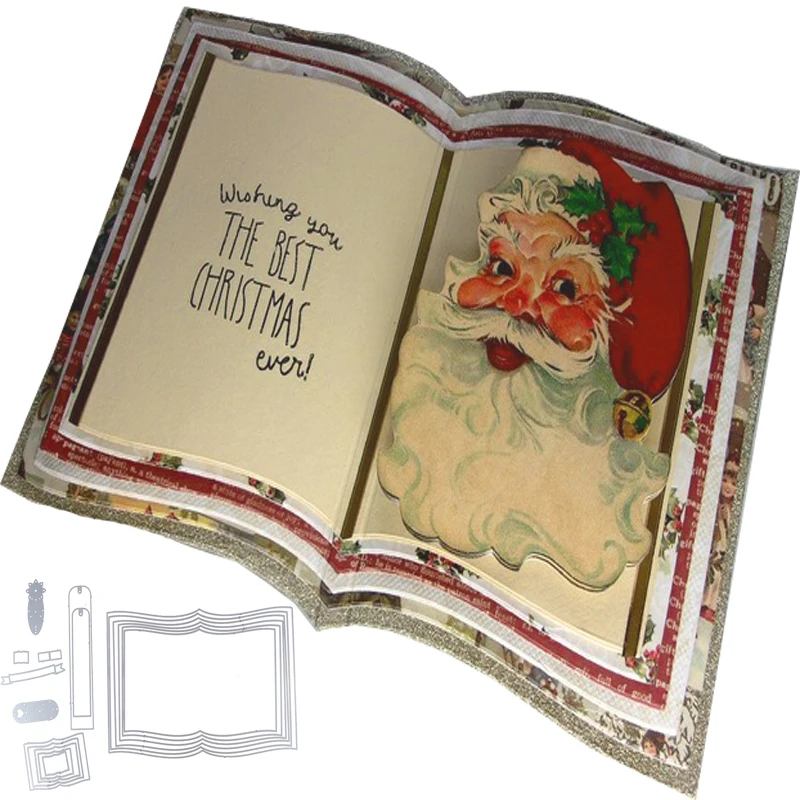 Books Frame Metal Cutting Dies Scrapbooking Album Paper Craft Stencil Embossing Decor Dies for Card Making Decorative Diecut image 2