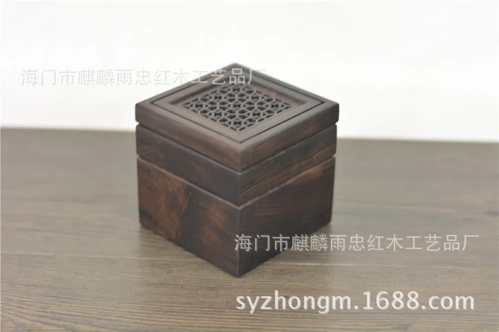

Redwood incense smoke incense box ebony double square purple sandalwood incense coil cartridge boxes openwork Japanese