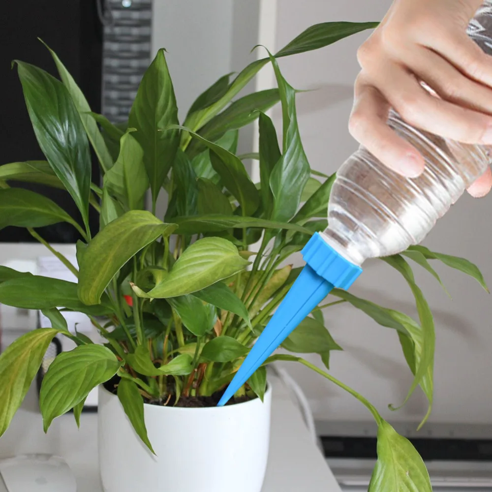 4 Buah/Banyak Otomatis Penyiraman Perangkat Dapat Disesuaikan Air Rembesan Air Dripper dengan Switch Control Valve untuk Rumah, Taman