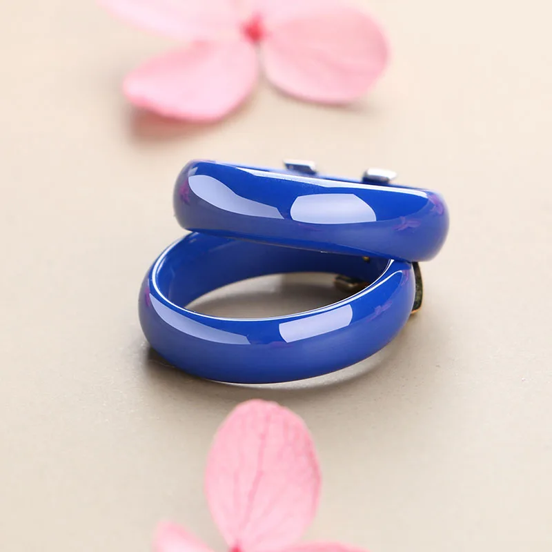 Hot X Cross Rings Blue Pink Ceramic Healthy Jewelry for Women 6mm Smooth Ceramic Rings Female Gift Wedding Jewelry Gold Silver