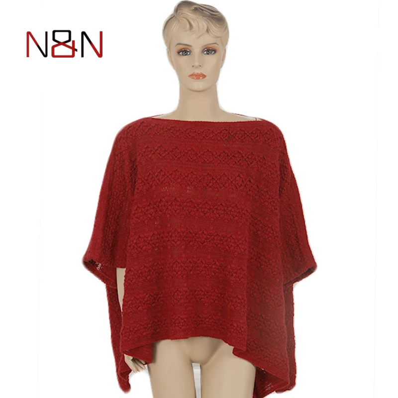 Casual Hollow Knitted Sweater Women Fashion Poncho Scarf Solid Pullover Women Sleeveless Poncho And Capes