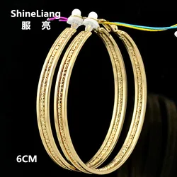 Clip on the ear Earrings for women Without piercing nightclub DJ Big Circle Fashion Jewelry Accessories Wholesale Ladies Earings