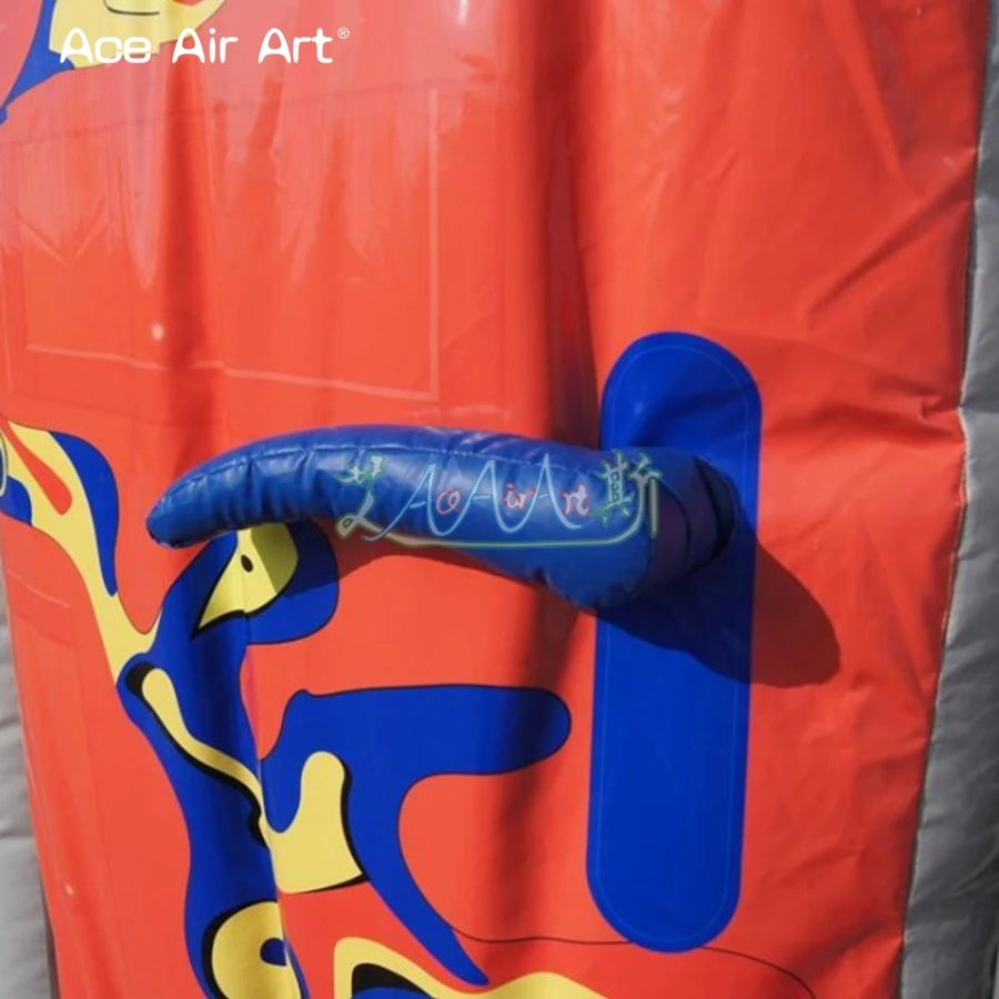 Customized realistic design inflatable door model,open door replica with doorknob for promotion