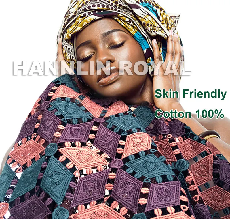 Excellent Skin Friendly Embroidery African Cord Lace Soft Neat Guipure Fabric 5 Yards Very High Quality