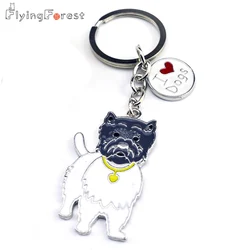 West Highland White Terrier Keychain Pendants For Friends Men's Fashion Keyrings Car Keychains Woman Tag Key Pet Dogs Wholesale