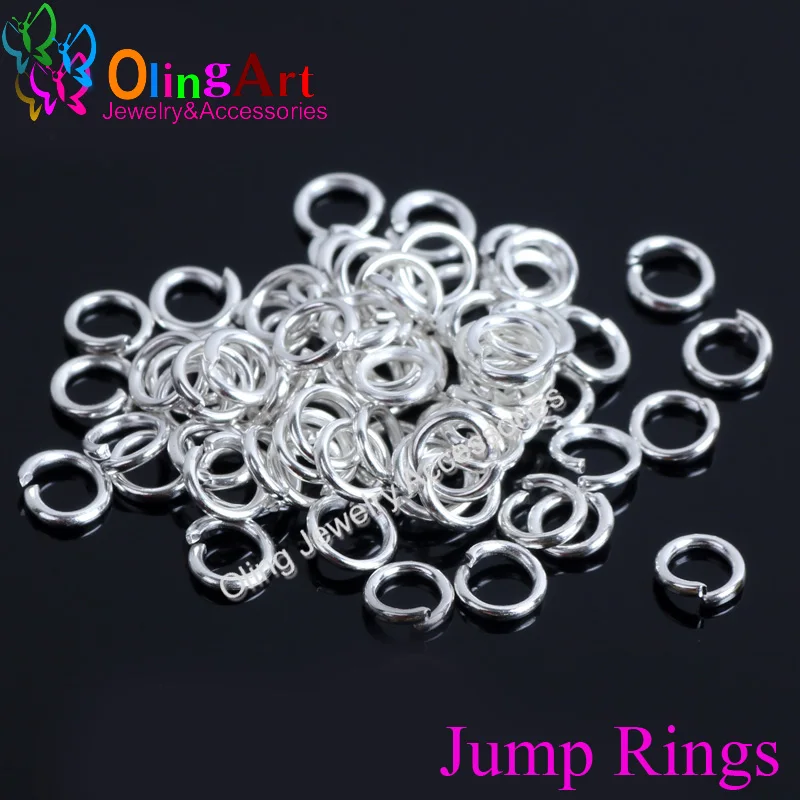 OlingArt Open Jump Ring 3 4 5 6 7 8 10 12mm link loop for DIY Jewelry making bronze Connector