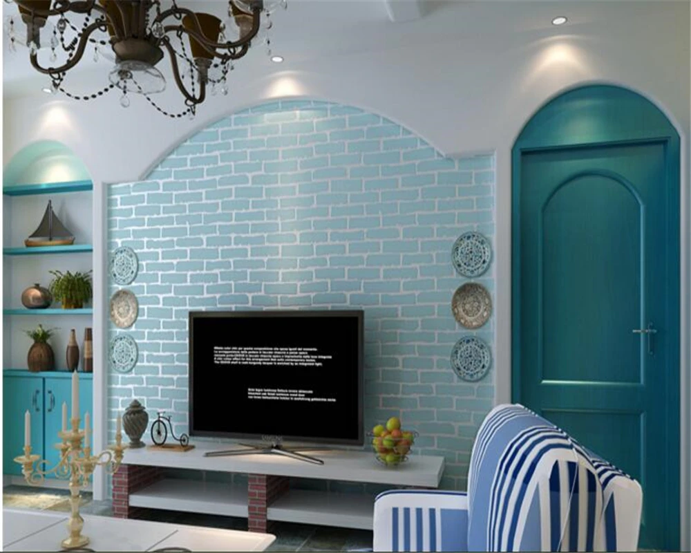 

beibehang Simple yet modern non woven wallpaper simple bricks living room bedroom background wall papel de parede wallpaper