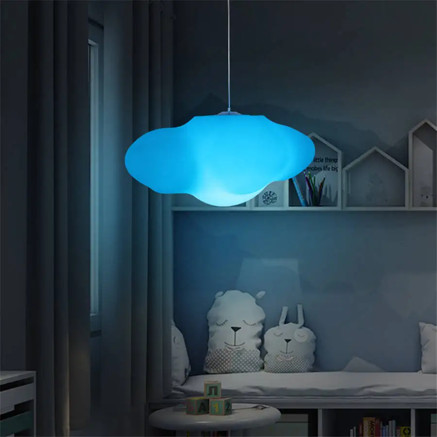 

art deco 7 colors Cloud led pendant lights for Kindergarten Children bedroom dining room hang lamp kids creative light fixtures