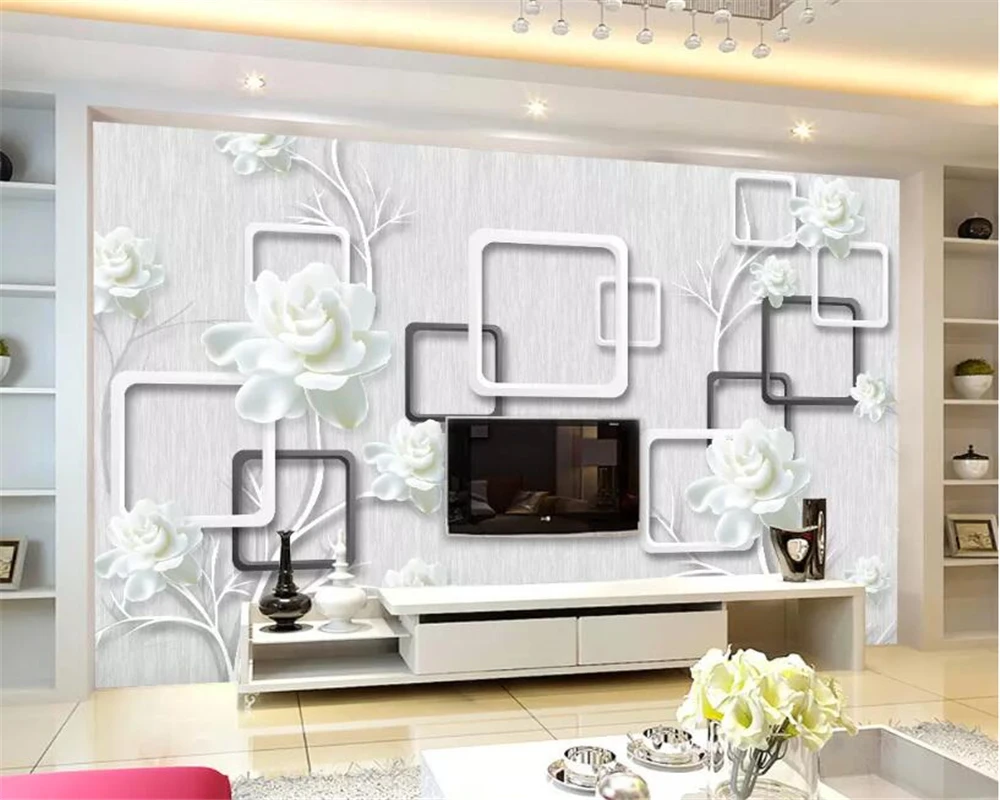 

beibehang Custom 3D Photo Wallpaper fashion Hand Painted flower Wall Mural Wallpaper For Living Room Bedroom wall 3d wallpaper