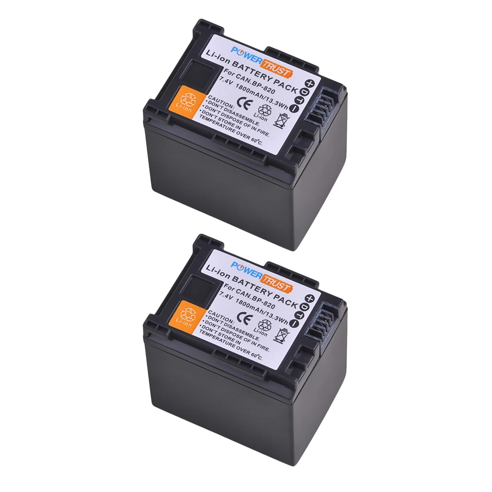 2Pcs BP-820 BP820 BP 820 Camcorder Battery for Canon VIXIA GX10, HFG20, HF G21, HFG30, HFG40, HFM30, HFM31, HFM32, HFM300,