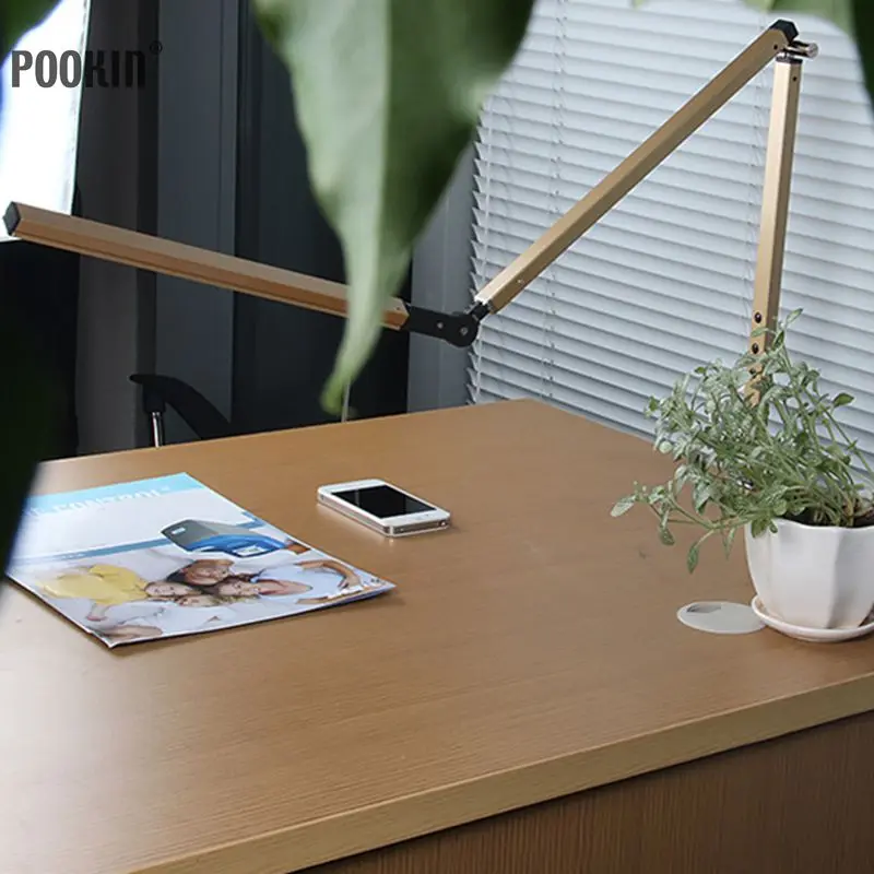 Long Arm Desk Lamp Clip Office Led Desk Lamp Eye-protected Long Life Book Lamp For Bedroom Led Light 3-Level Brightness&Color