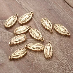 10PCS Wholesale Catholic Stainless Steel Virgin Charms for Jewelry Making Virgin Christian Pendant Accessories