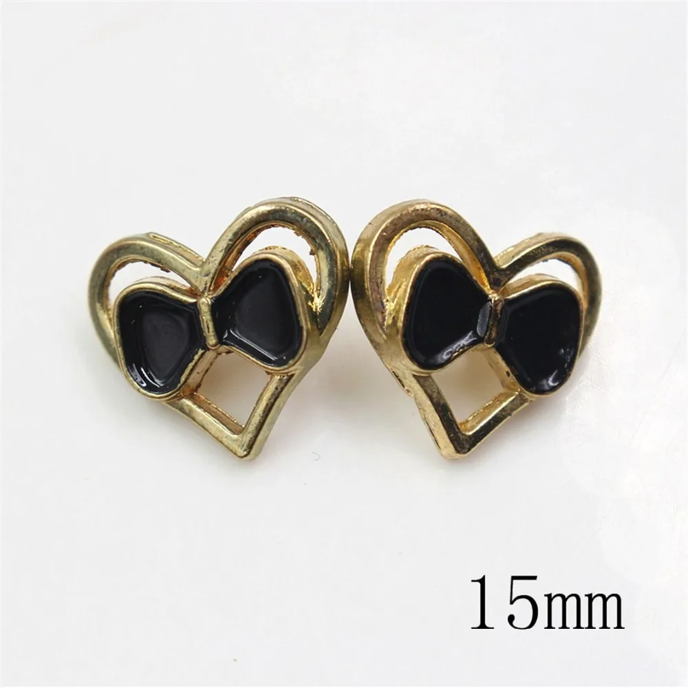 177273,10pcs Vintage Metal Button Love Princess Notes Bow anchor crest metal metal blazer button set DIY handmade sewing