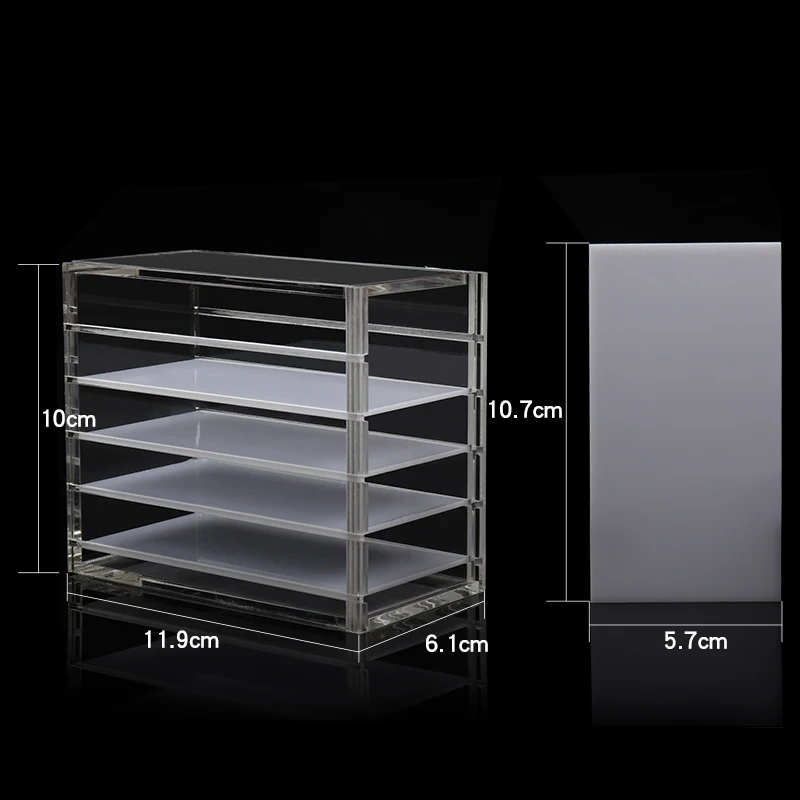 5 schichten Acryl Palette Lash Organizer Halter Wimpern Verlängerung Lagerung Box Display-ständer Make-Up Werkzeuge Wimpern Heben Liefert