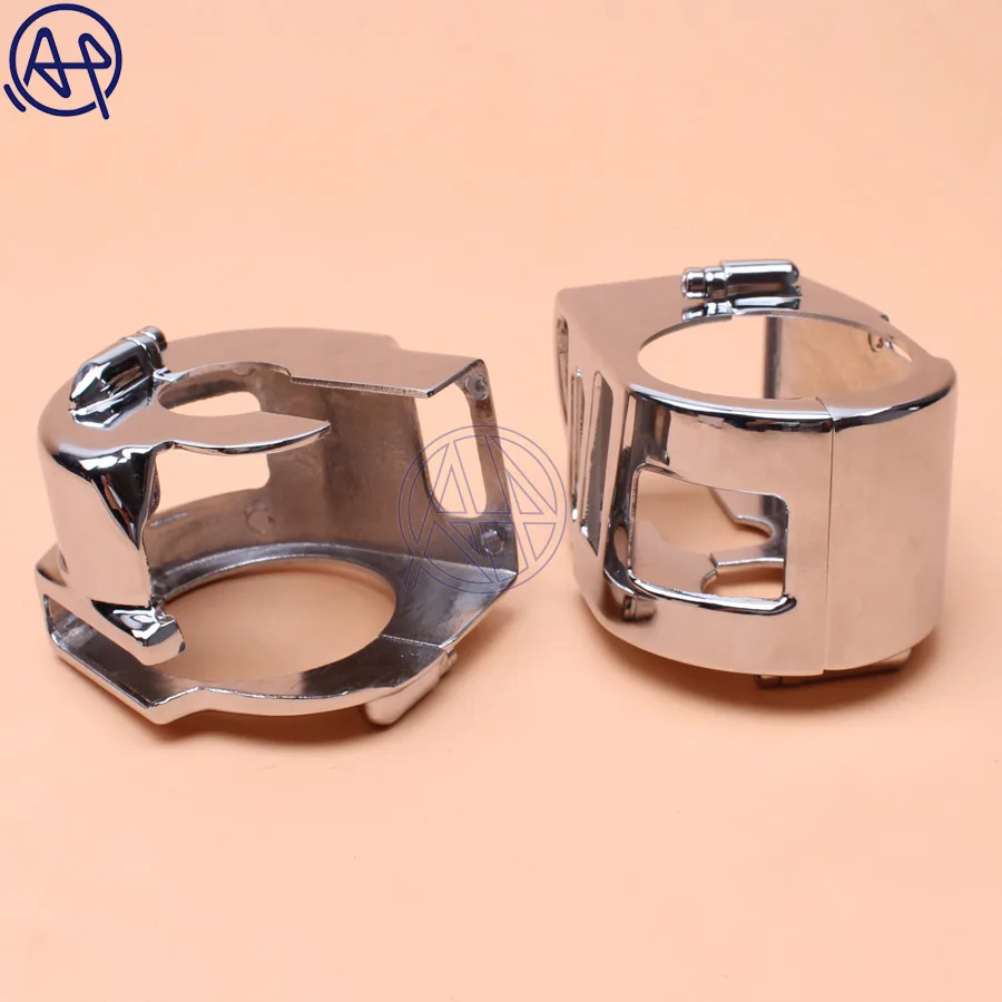 Motorcycle Handlebar Switch Housing Cover Chrome  Aluminum For Yamaha XVS V-Star 1100 Classic+Silverado/XVS1100 Clasic 99-12