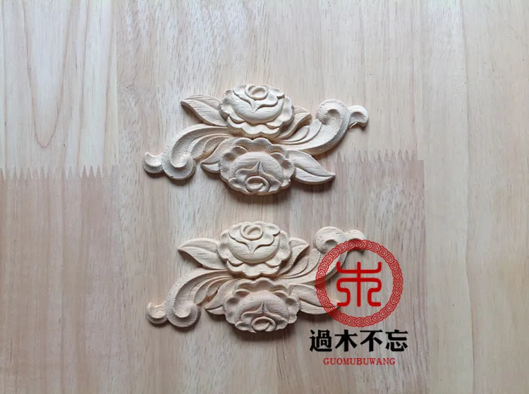 

Don't forget the wooden Dongyang wood carving wood European peony flower blossoming rose applique door flower