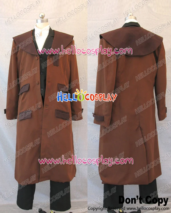 Fullmetal Alchemist Cosplay Edward Elric Brown Trench Coat Costume H008