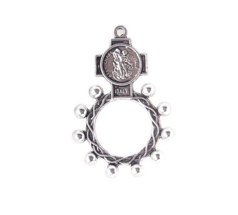 30PCS Antiqued Style Italy Cross Regious Wheel Pendants