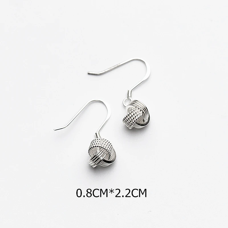 TOYOOSKY Knitting Wool Yarns Ball Drop Earrings Women Gifts 925 Silver Charms Best Friends Dangle Ear Fashion Jewelry