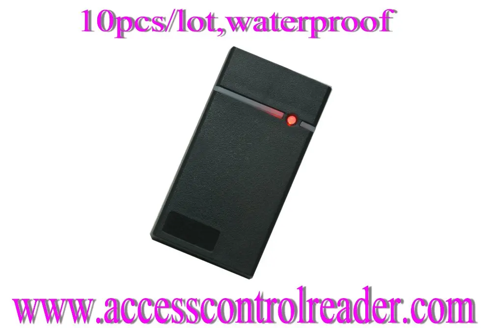 

10pcs/lot smallest case Waterproof 125khz EM ID weigand 26 proximity access control rfid card reader one year warranty