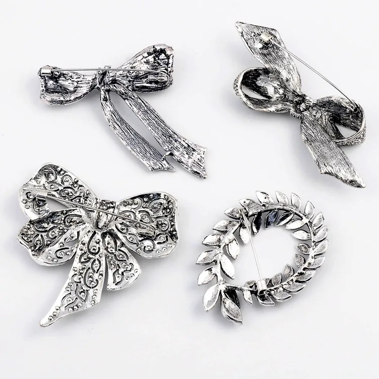 Fashion Retro Alloy Big Brooch Bow Pin Temperament Versatile Clothing For Women Jewelry Hot Sale