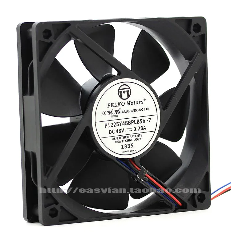 

NEW FOR PELKO Motors P1225Y48BPLB5h-7 DC48V 0.28A 12CM Frequency converter cooling fan