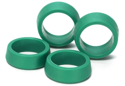 4pcs Tamiya Mini 4WD Racer Parts Offset Tread Tires Accessory Limited Edition Green Large Diameter Angle-tires Hard-tires 95278