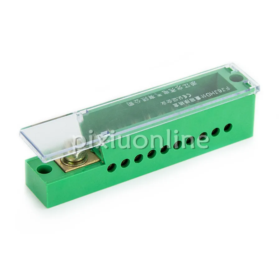 

1pc DS673 Monopole 1input 10outputs Polycarbonate Connect Terminal Block Insulation and Antiflaming