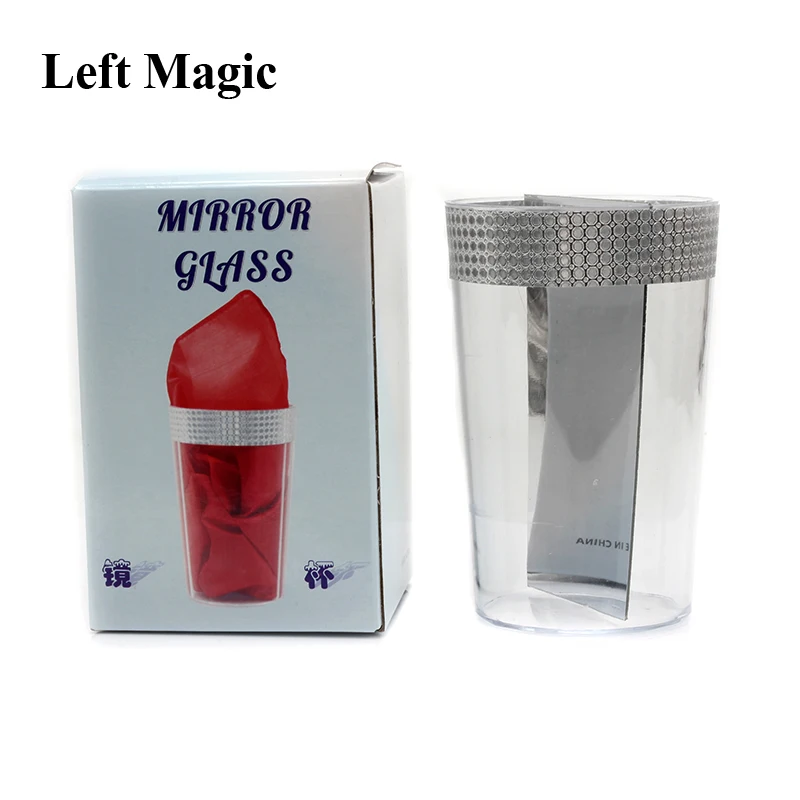 Mirror Glass Magic Tricks New Liquid To Silk Appearing Props Close-Up Magic Street Stage Magic Accessories Comedy Mentalism