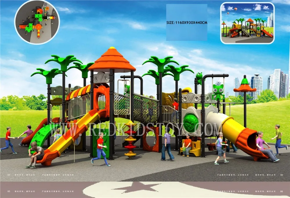 Exported to Panama Antirust Outdoor Kids Playground HZ-H004 20 Years' Manufacturer