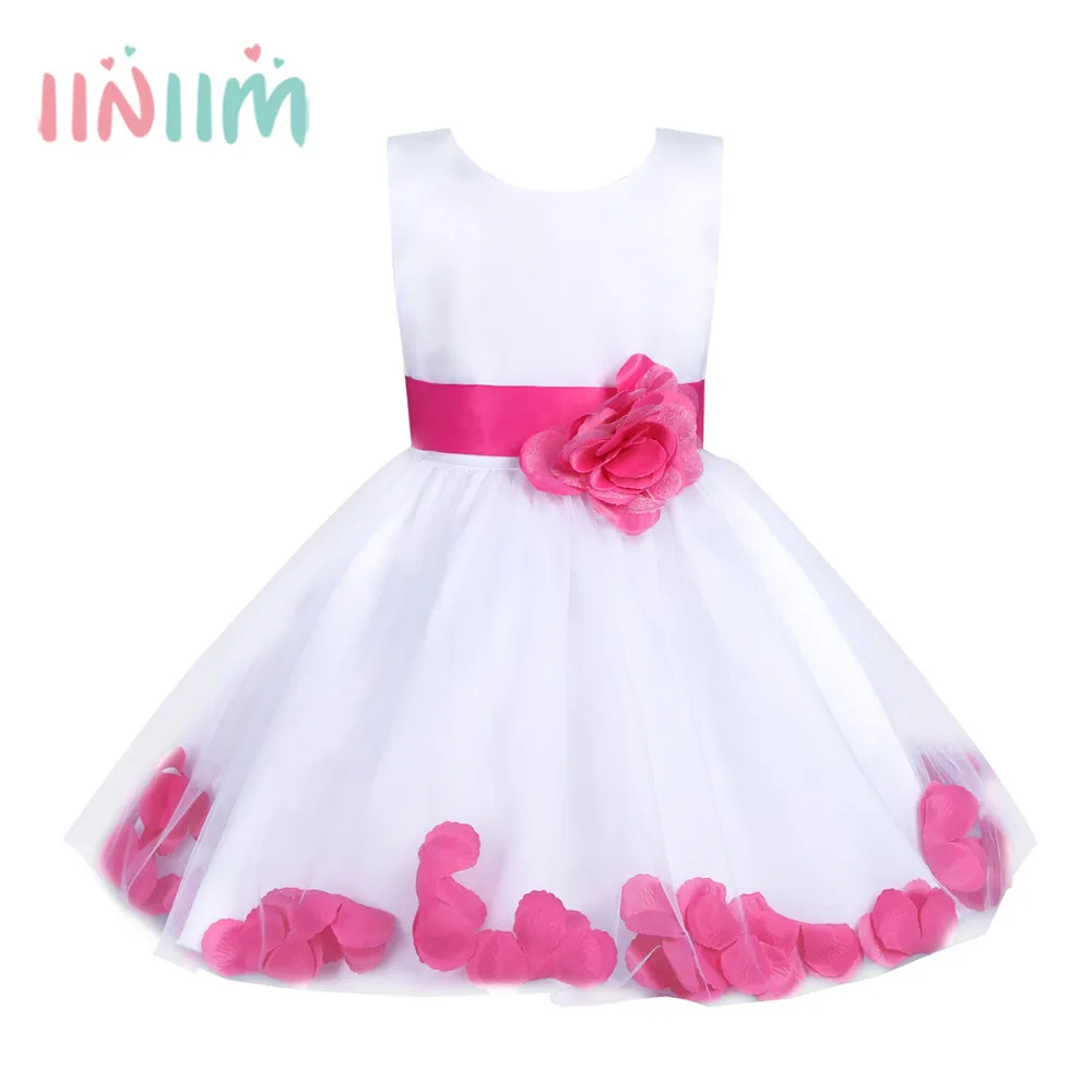 2-14 Years Flower Girls Dress Formal Party First Communion Ball Gown Prom Bridesmaid Wedding Clothes for Teen Children\'s Dresses