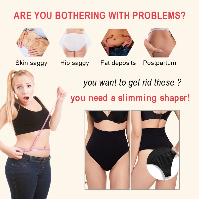 High Waist Women Waist Trainer shapewear women Body Shaper Slimming Shapewear Panties Thong Butt Lifter corset body shaper