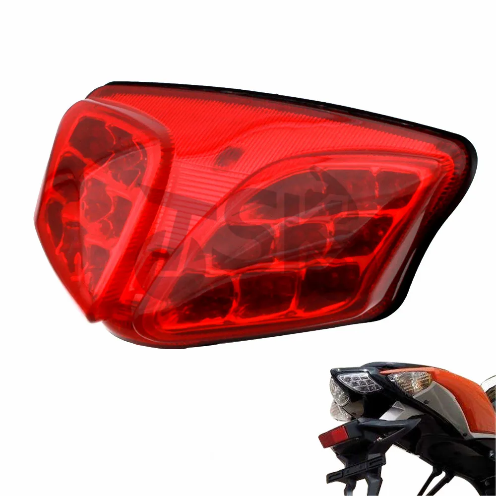 For Suzuki K8 K9 K11 GSX-R 600 750 2008-2012 GSXR 1000 2009-2016 Integrated LED Rear Tail Light Turn Signal RED