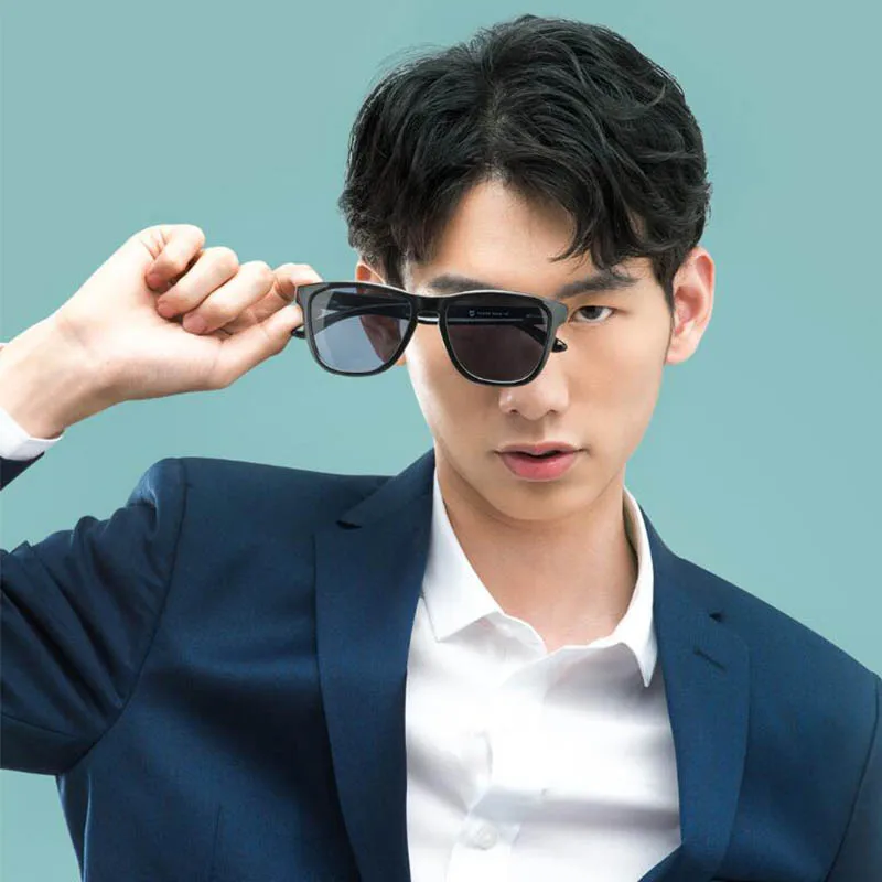 نظارات شمسية مربعة كلاسيكية من شاومى ميجيا ، عدسات مستقطبة من تاك ، تصميم وسادة أنف من قطعة واحدة ، إطار خفيف ، بدون مفك