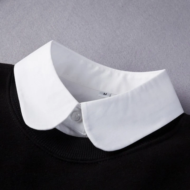 YSMILE Y Unisex Black White Fake Collar New Arrive Large Size Women Men Detachable Collar Shirt Suit Vest Neck Decoration Collar