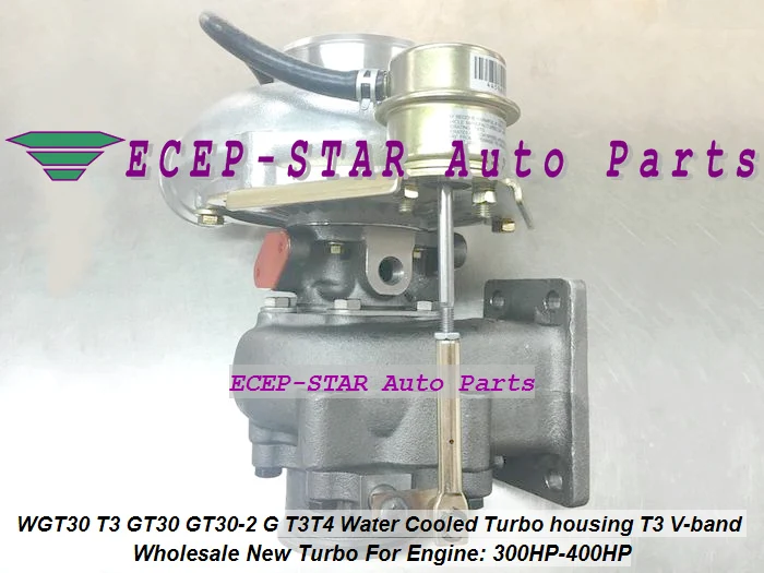 Free Ship WGT30-2 GT30 GT30-2 GT35 T3T4 T04E Turbo Comp A/R .60 Turbine AR .48 water oil cooled 2.5 V-band T3 Flange 300HP-400HP