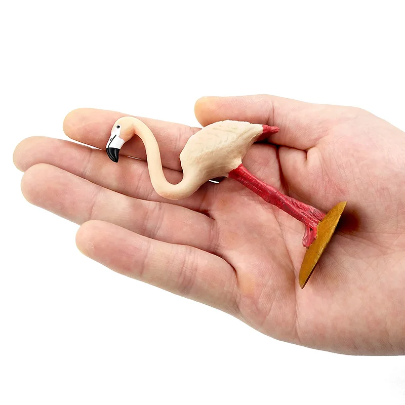 Simulation Flamingo White crane Miniature Animal Model bird Figurine home decor miniature fairy garden decoration accessories