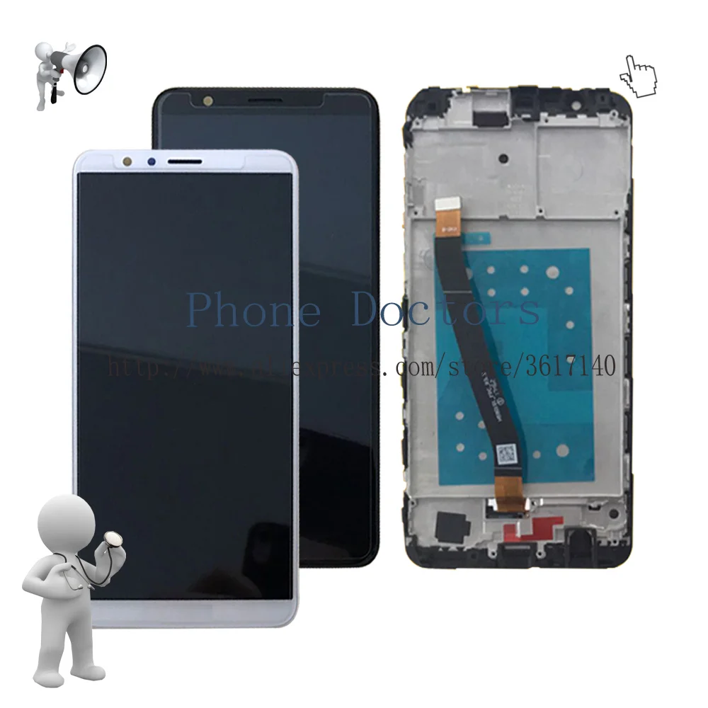 5.93'' For Huawei Honor 7X Full LCD DIsplay+Touch Screen Digitizer Assembly+Frame For Honor 7X BND-TL10 BND-AL10 BND-L21 BND-L22