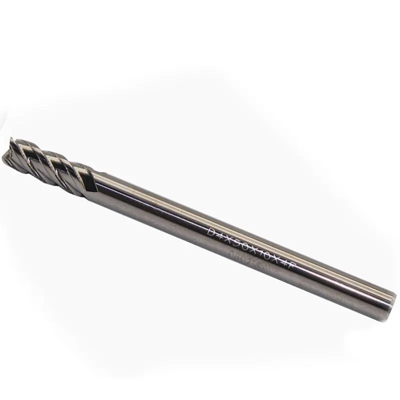 1 قطعة 3 مللي متر 4 مللي متر 5 مللي متر 6 مللي متر نهاية مطحنة 4 الناي مستقيم Cermet شقة Endmills CNC بت التوجيه قطع الطحن