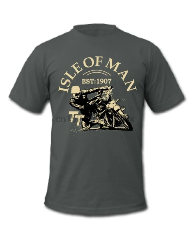 

Isle of Man Tt Races Est1907 Road Race Biker T-Shirt Mens Fashion 2019 Casual Slim Fit Brand Clothes Sports T Shirts