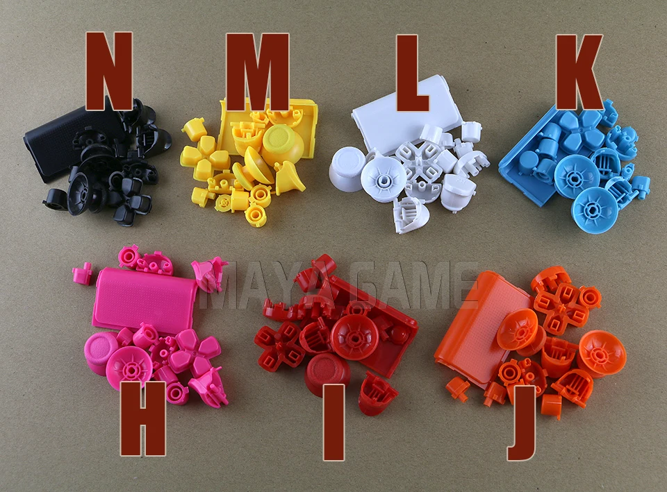 2Set R2/L2 R1/L1 panduan Dpad kunci thumbstick hitam untuk pengontrol Sony PS4 tombol Set lengkap.