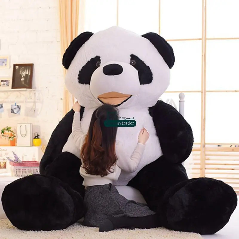 Dorimytrader JUMBO Soft Cartoon Panda peluche più grande orso sorridente cuscino per bambole ottimo regalo 102 pollici 260cm DY60396