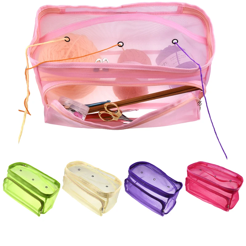 6 Styles Yarn Storage Bag Knitting Tote Bag For  Crochet Hooks Knitting Needles and Sewing Accessories Yarn Holder Bag For Mom