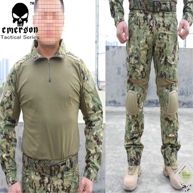 Emerson BDU  combat uniform BDU Gen2 Combat Shirt Pants with elbow knee pads AOR2 Suits EM6924