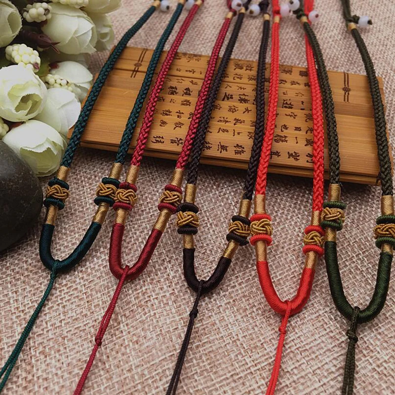 5pcs Adjustable Handmade Woven lanyard for Necklace Pendant DIY Fashion Jewelry Supplies