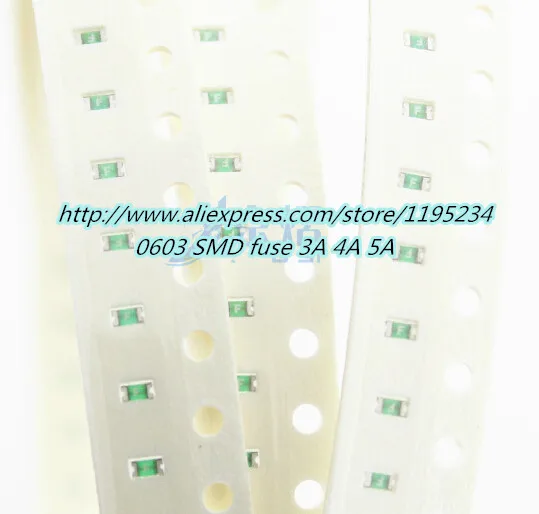  0603 SMD fuse 3A 4A 5A 3valuesX 40pcs= 120pcs best quality