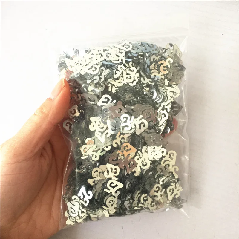 25th silver marrige anniversary Party Decorations number 25 Confetti