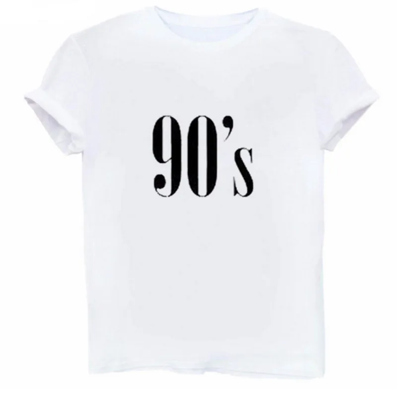 Skuggnas 90's Letters Women T shirt Cotton Casual Funny tshirts For Lady Top Tee Hipster Tumblr Black White Gray Drop Ship